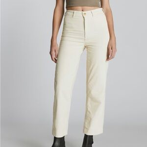 Everlane The Corduroy Wide Leg Pant size 4 cream / white / canvas